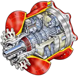 14-speed hub cutaway diagram