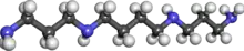 Ball and stick model of spermine