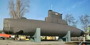 Museum ship U-9 in the Technikmuseum Speyer.