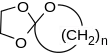 Structural formula of an spiro orthoester. This kind of monomer is used as expanding monomer.