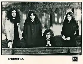 Spirogyra c. 1971. From left: Steve Borrill, Julian Cusack, Martin Cockerham, Barbara Gaskin