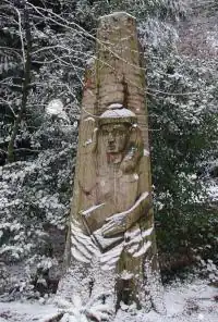 Carving of Chief Spokane Garry (1961), photo from 2006