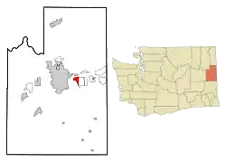 Location of Dishman, Washington