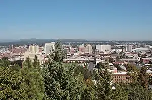 Downtown Spokane skyline from the South Hill