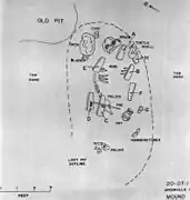 Spoonville archaeological site - burial map of mound 2