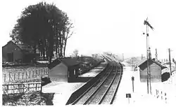 The station looking towards Dreghorn in the 19th century.