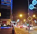 Highrises in Spyrou Kyprianou Avenue at night