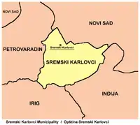 Map of Sremski Karlovci municipality