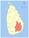 Area map of Uva, Sri Lanka