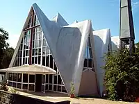 St Kevin's Catholic Church, with its distinctive tent-like architecture