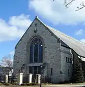 Exterior of the Daily Mass Chapel, with seating for 160.