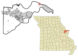 Location of Portage Des Sioux, Missouri