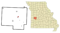 Location of Osceola, Missouri