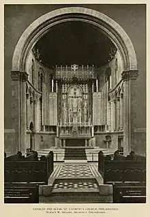 The height of the chancel apse was increased in 1909.