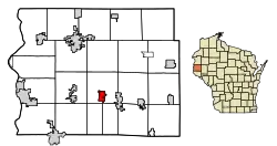 Location of Hammond in St. Croix County, Wisconsin.