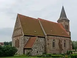 Medieval village church in Kessin