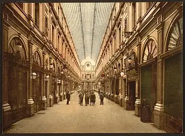 The Royal Saint-Hubert Galleries (King's Gallery pictured) in the late 19th century