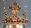 Crown on the bust of John the Baptist, c. 1370, St. Johann, Aachen