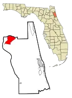 Location in St. Johns County and the state of Florida