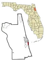 Location in St. Johns County and the state of Florida