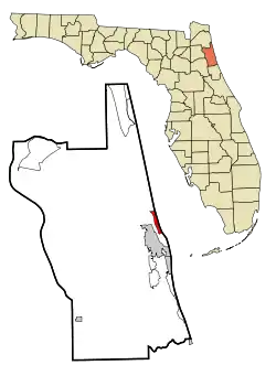 Location in St. Johns County and the state of Florida