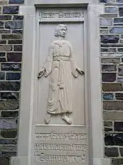 Relief of Samuel as a boy, on the 1960 addition