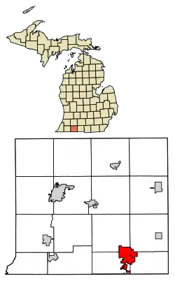 Location of Sturgis, Michigan