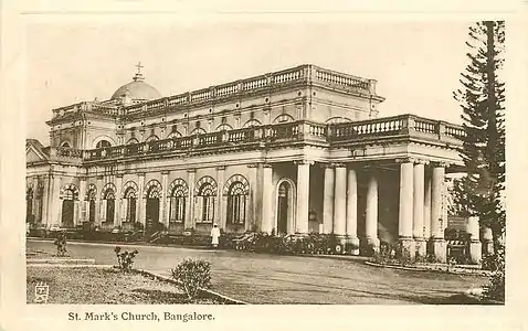 St. Mark's Church, Bangalore (around 1912) - Tucks Postcard