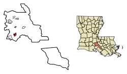 Location within St. Martin Parish, Louisiana