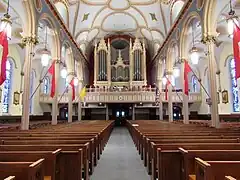 Nave looking toward the gallery