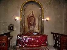 Athanasius's Shrine (where a portion of his relics are preserved) under St. Mark's Cathedral, Cairo