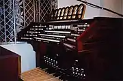 Console for Möller/Peragallo pipe organ (1959/2002) in new church