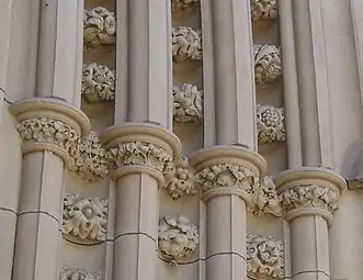 Carvings around the transept portal include Australian flora