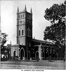 St Andrews Kirk, Bangalore (around 1895), by J H Furneaux