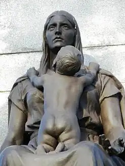 The mother and child.