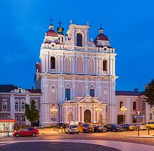 Church of St. Casimir in Vilnius, reconstructed in the 18th century by Thomas Zebrowski