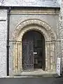 St Cedwyn, Llangedwyn. Romanesque Revival west porch