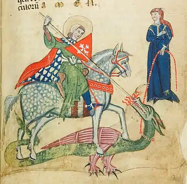 Miniature from a Passio Sancti Georgii manuscript (Verona, second half of 13th century)