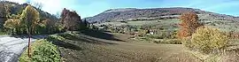 A panoramic view of the hamlet of Les Pras