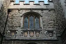 Detail of window and shields