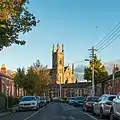 The church as seen from Geraldine Street.