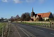 To the left can be seen the barriers that used to be lowered across the (now diverted) road for larger aircraft movements