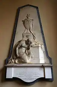 Memorial to the 6th Earl of Coventry in the church at Croome Court