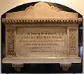 A Victorian wall monument (1890) at St Paul's Church, Shadwell, London.