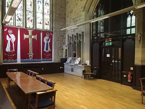 The former chancel looking south east