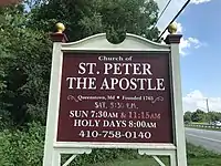 sign for St. Peter's Church