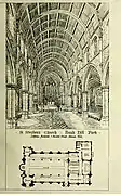 Architect's drawing of St Stephen's Parish Church; interior