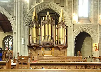 St Stephen's Parish Church, Bush Hill Park - organ facade (1908)