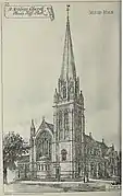 Architect's drawing of St Stephen's Parish Church; seen from Park Avenue