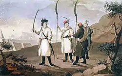 Painting by Michał Stachowicz depicting scythemen in 1794.